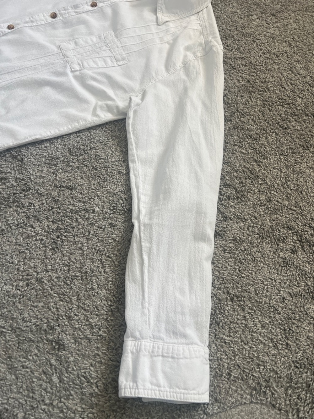 Farthest Point Casuals Men's Peruvian Pima Pin-tuck White Textured Shirt -Size M - Picture 4 of 14